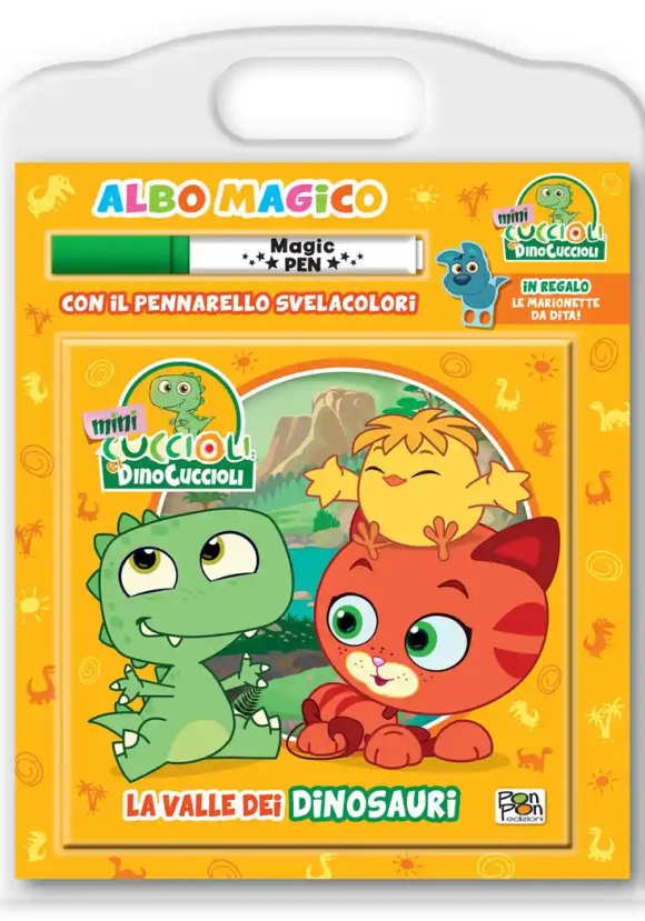 Valle Dei Dinosauri. Albo Magico. Mini Cuccioli. Ediz. A Colori. Con Pennarello Svelacolori (la)
