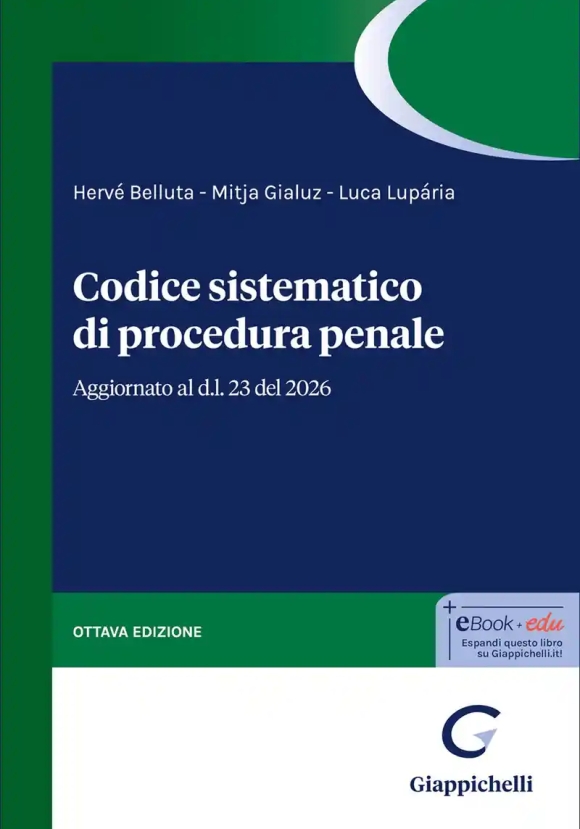 Codice Sistematico Procedura Penale 8ed.