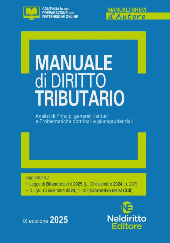 Manuale Diritto Tributario 2025 9ed.