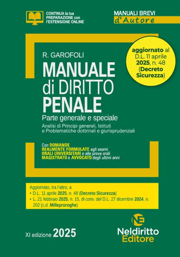 Manuale Breve Diritto Penale 2025 11ed.