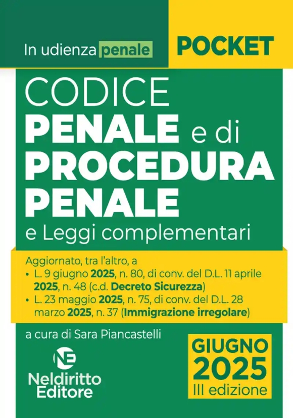 Codice Penale Proc.pen.leggi Compl.2025