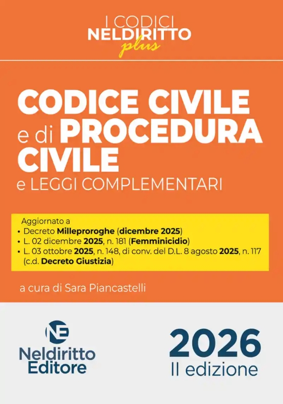 Codice Civile Proced.civile Plus 2026