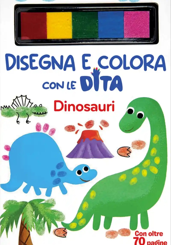 Dinosauri Disegna E Colora Con Le Dita