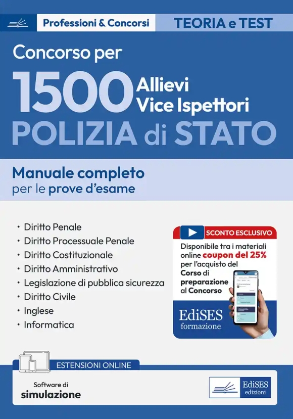 1500 Allievi Vice Ispettori Ps - Manuale
