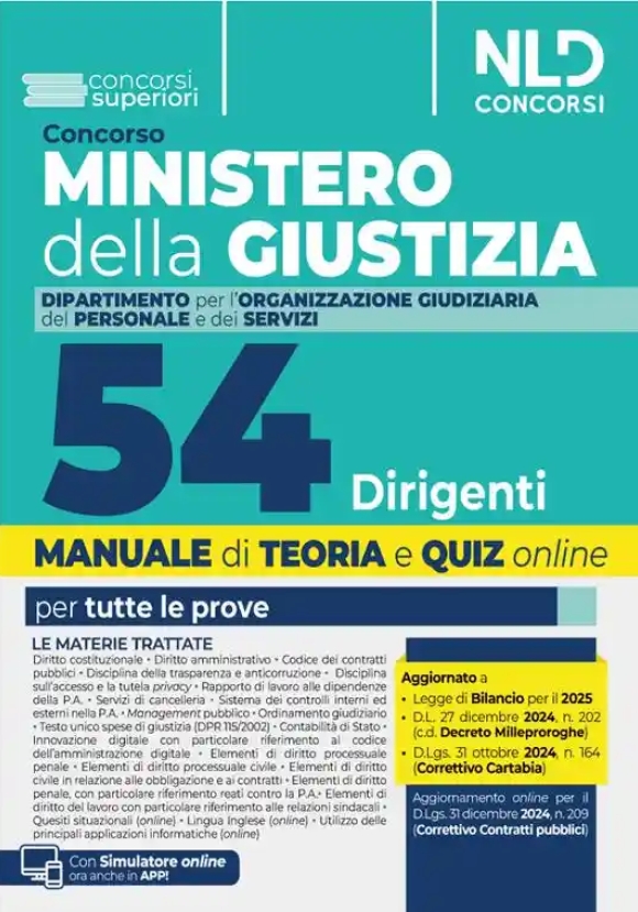 54 Dirigenti Ministero Giustizia