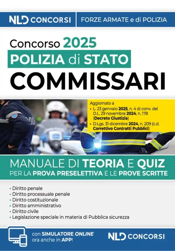 Commissari Polizia Stato 2025