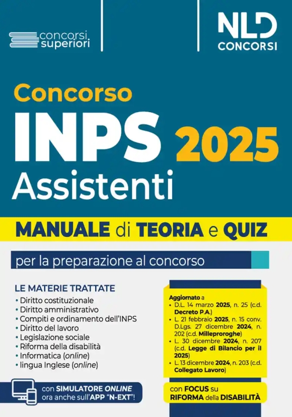 Inps - Assistenti 2025 - Manuale Preparazione