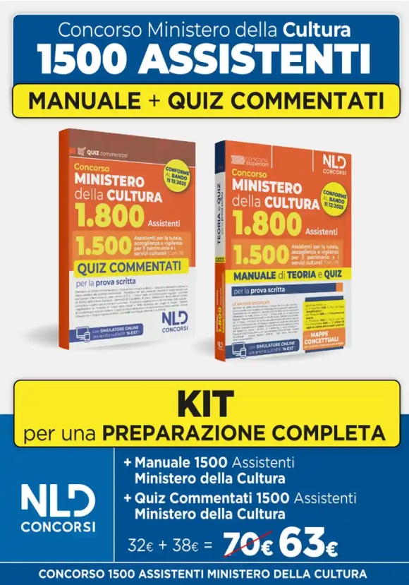 1500 Assistenti - Mic - Kit 2v Manuale + Quiz Commentati