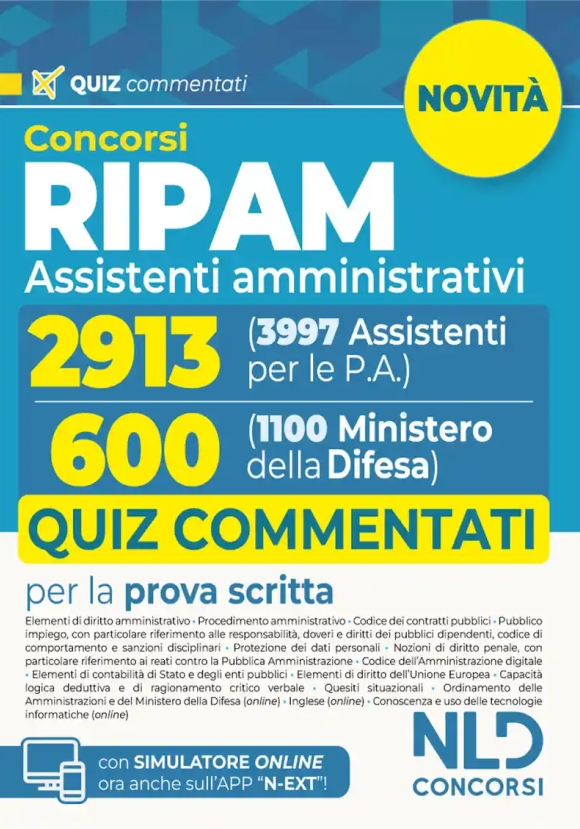 2913 Assistenti Amm.vi 600dif.ripam Quiz