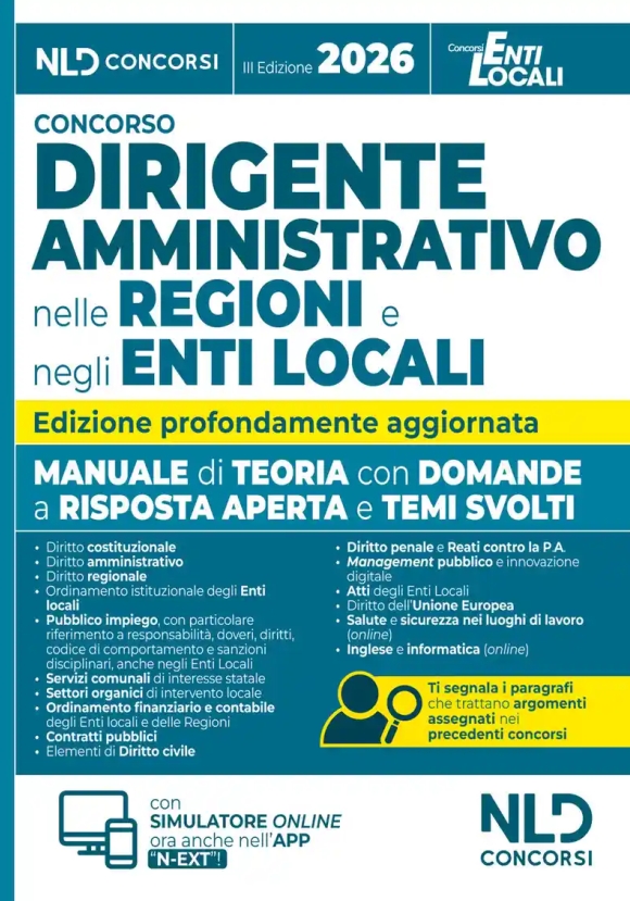 Dirigente Amm.vo Regioni Enti Loc.2026