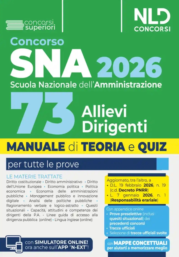 73 Allievi Dirigenti Sna 2026 Manuale