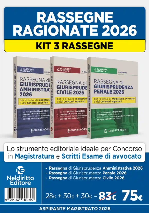 Kit 3v - Rassegne Giurisprudenza 2026